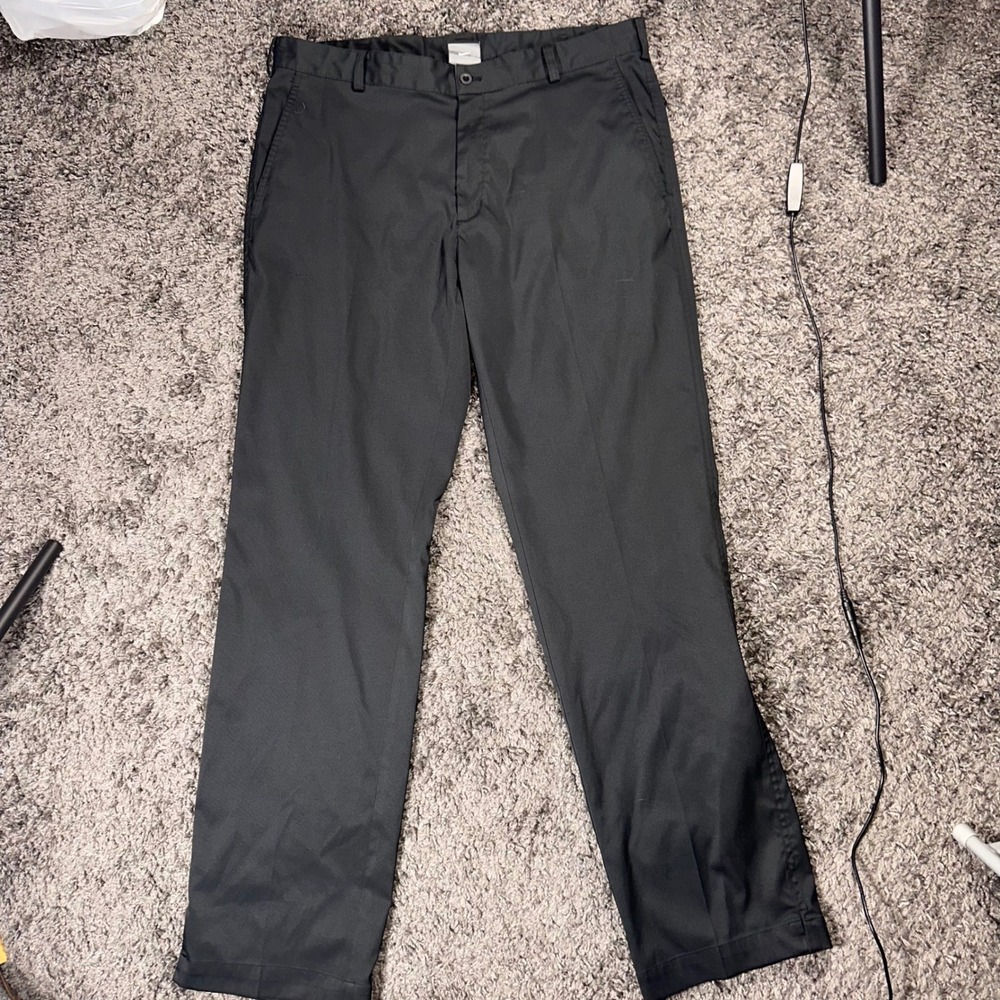 Nike Golf Dri-FIT Dress Pants Trousers Black Golfing Lightweight 36x34‎